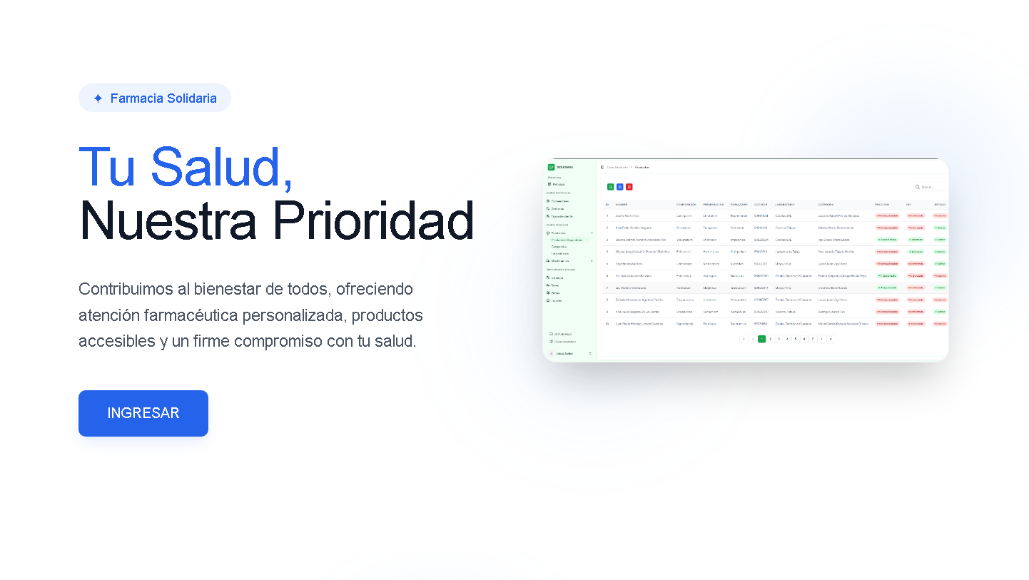 Sistema para Farmacias Solidaria